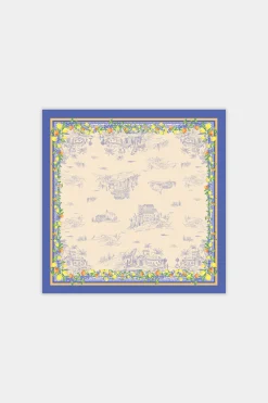 Current Air Recycled Signature Print Large Scarf TUSCANBLUECITRUS Online