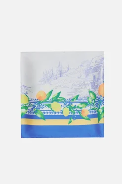 Current Air Recycled Signature Print Large Scarf TUSCANBLUECITRUS Online