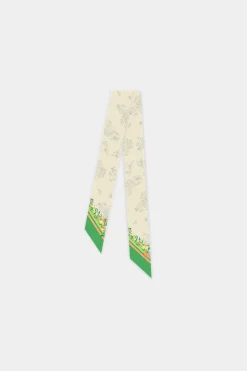 Current Air Recycled Signature Print Twilly Scarf TUSCANGREENCITRUS Outlet