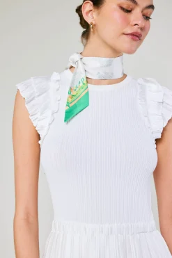 Current Air Recycled Signature Print Twilly Scarf TUSCANGREENCITRUS Outlet