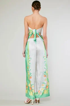 Current Air Recycled Signature Print Scarf TUSCANGREENCITRUS Outlet