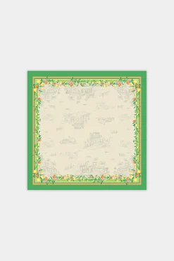 Current Air Recycled Signature Print Scarf TUSCANGREENCITRUS Outlet