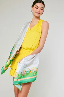 Current Air Recycled Signature Print Large Scarf TUSCANGREENCITRUS Hot