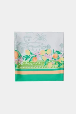 Current Air Recycled Signature Print Large Scarf TUSCANGREENCITRUS Hot