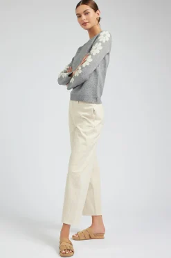 Current Air Retro Daisy Motif Sweater HEATHERGREY Fashion