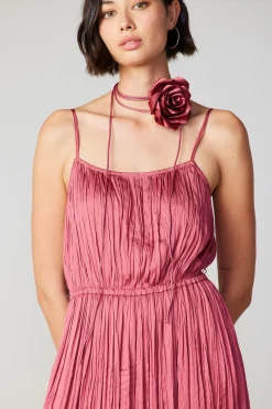 Current Air Rose Applique Cami Dress ROUGEBLUSH Outlet