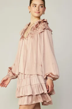 Current Air Ruffle Cape Blouse FADEDBLUSH Outlet