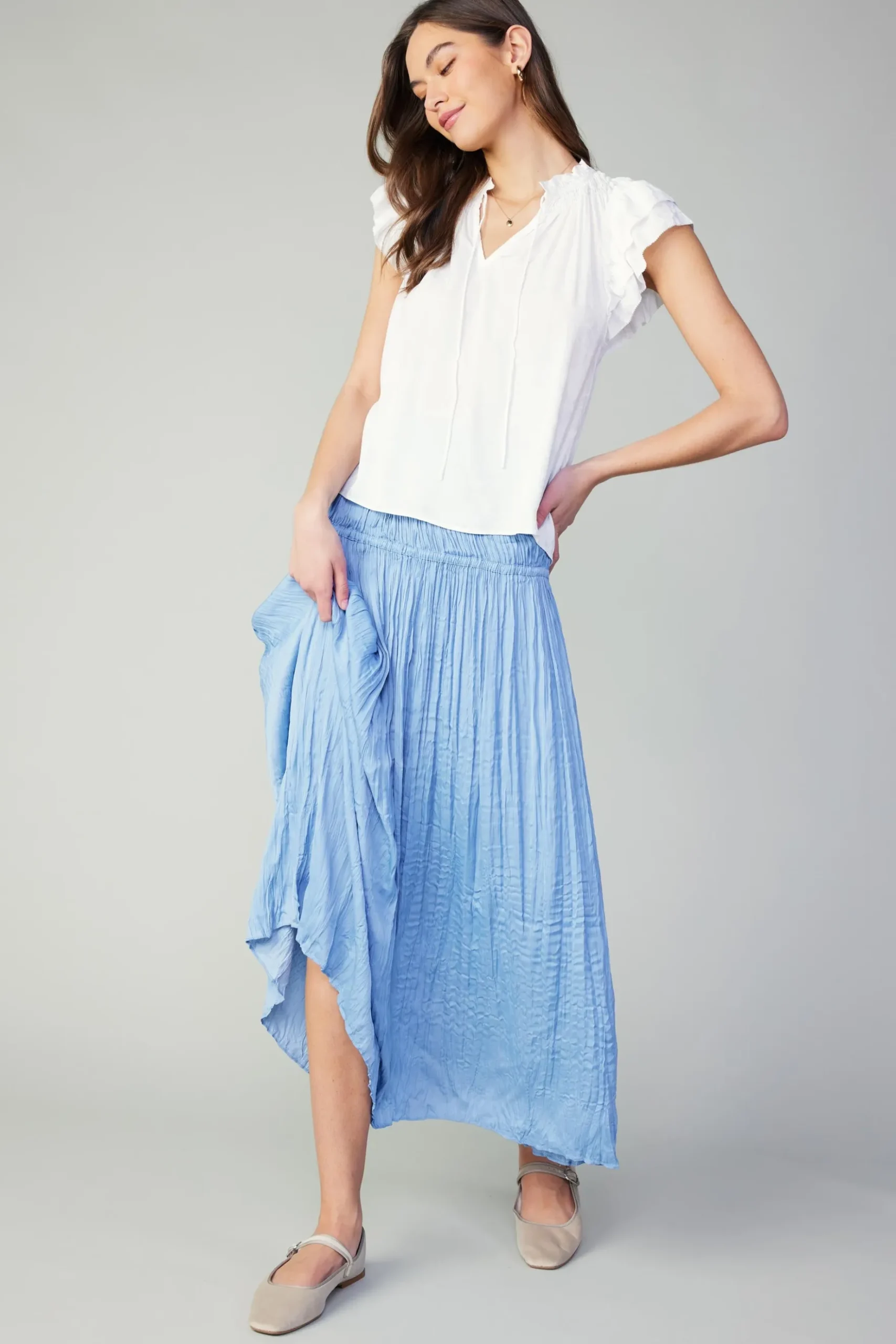 Current Air Sadie Tiered Sleeve Floral Blouse OFFWHITEFLORAL Best