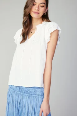 Current Air Sadie Tiered Sleeve Floral Blouse OFFWHITEFLORAL Best