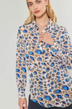 Current Air Sapphire Cenote Print Shirt BLUEMLT Online