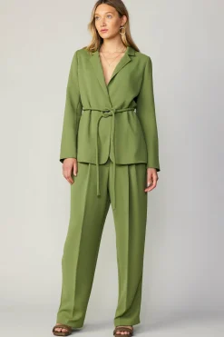 Current Air Self Tie Blazer OLIVE Online