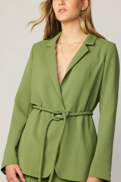 Current Air Self Tie Blazer OLIVE Online