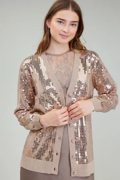 Current Air Sequin Jacket TAUPE New