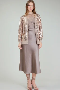 Current Air Sequin Jacket TAUPE New