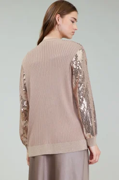 Current Air Sequin Jacket TAUPE New