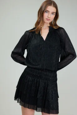 Current Air Shimmering Mini Dress BLACK Discount