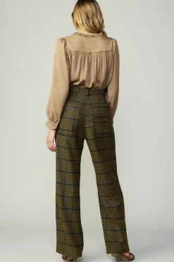 Current Air Shirred Jacquard Blouse BRONZE Online