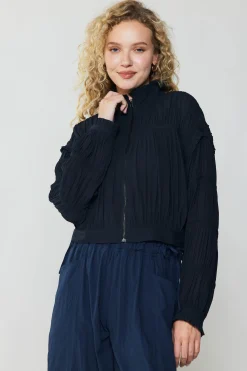 Current Air Shirred Sleeve Jacket BLACK Sale