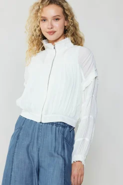 Current Air Shirred Sleeve Jacket CREAMWHITE Fashion