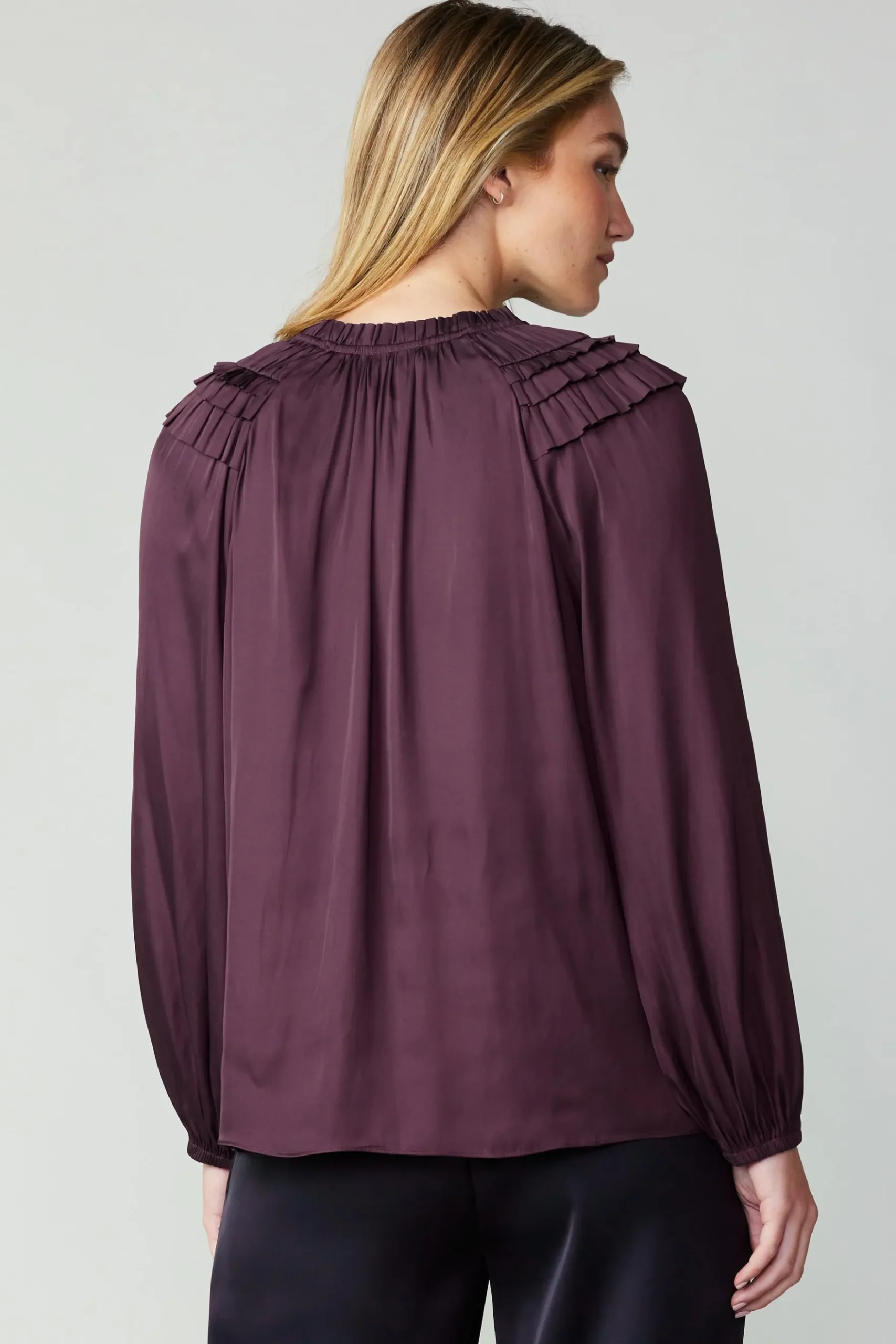 Current Air Smocked Shoulder Blouse MIDNIGHTPLUM Online