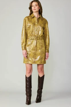 Current Air Snakeskin Shirt Dress SNAKESKINYELLOW Sale