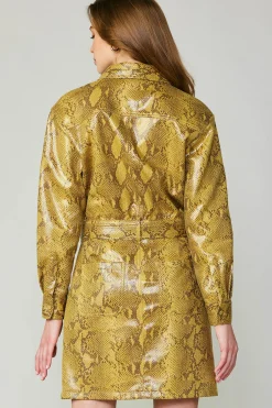 Current Air Snakeskin Shirt Dress SNAKESKINYELLOW Sale