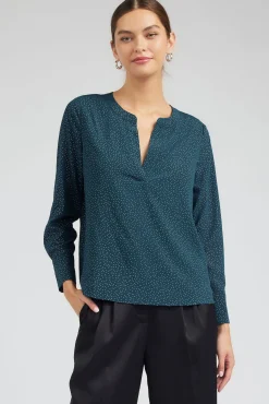 Current Air Sparkle Blouse DEEPTEAL Hot