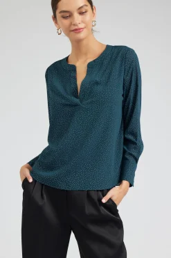 Current Air Sparkle Blouse DEEPTEAL Hot