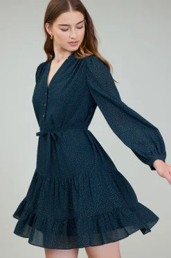Current Air Sparkle Mini Dress DEEPTEAL Clearance