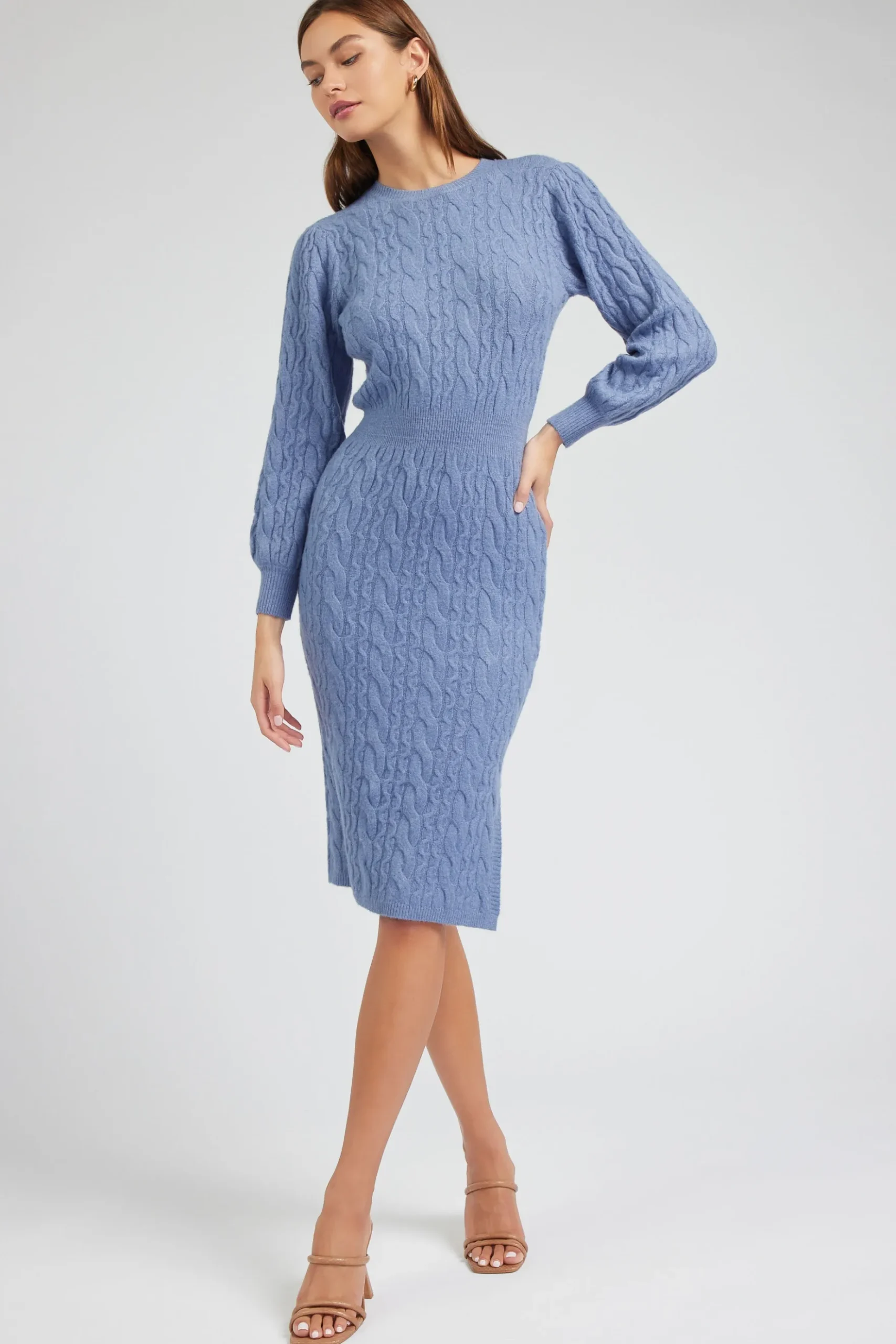Current Air Sweater Midi Dress SOFTBLUE Hot