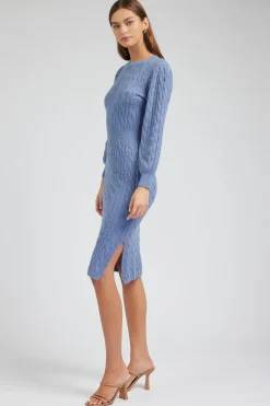 Current Air Sweater Midi Dress SOFTBLUE Hot