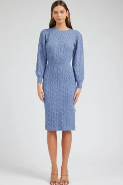 Current Air Sweater Midi Dress SOFTBLUE Hot