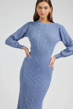 Current Air Sweater Midi Dress SOFTBLUE Hot