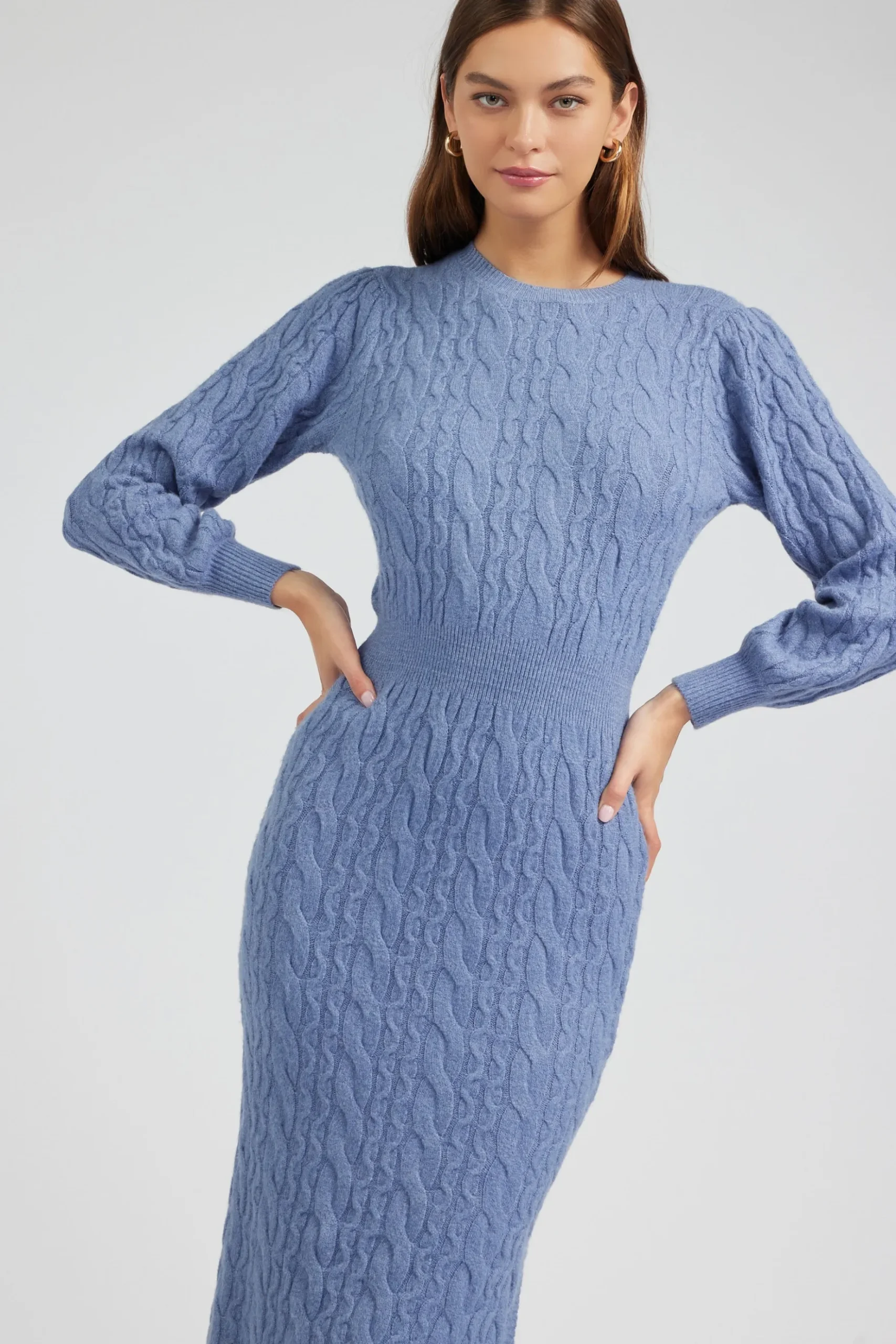 Current Air Sweater Midi Dress SOFTBLUE Hot