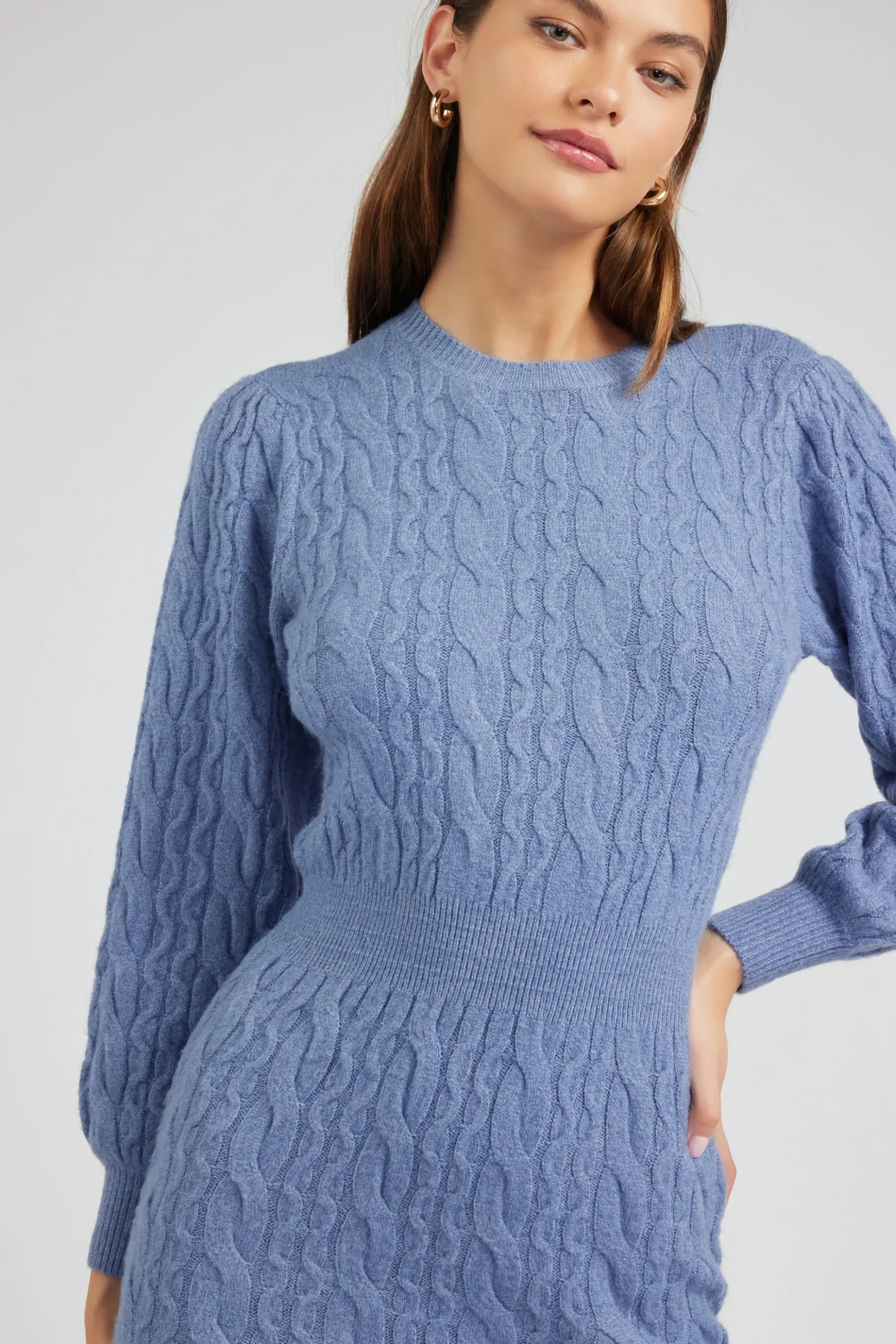 Current Air Sweater Midi Dress SOFTBLUE Hot