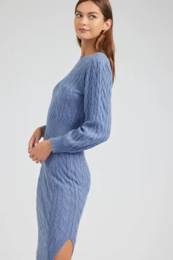 Current Air Sweater Midi Dress SOFTBLUE Hot