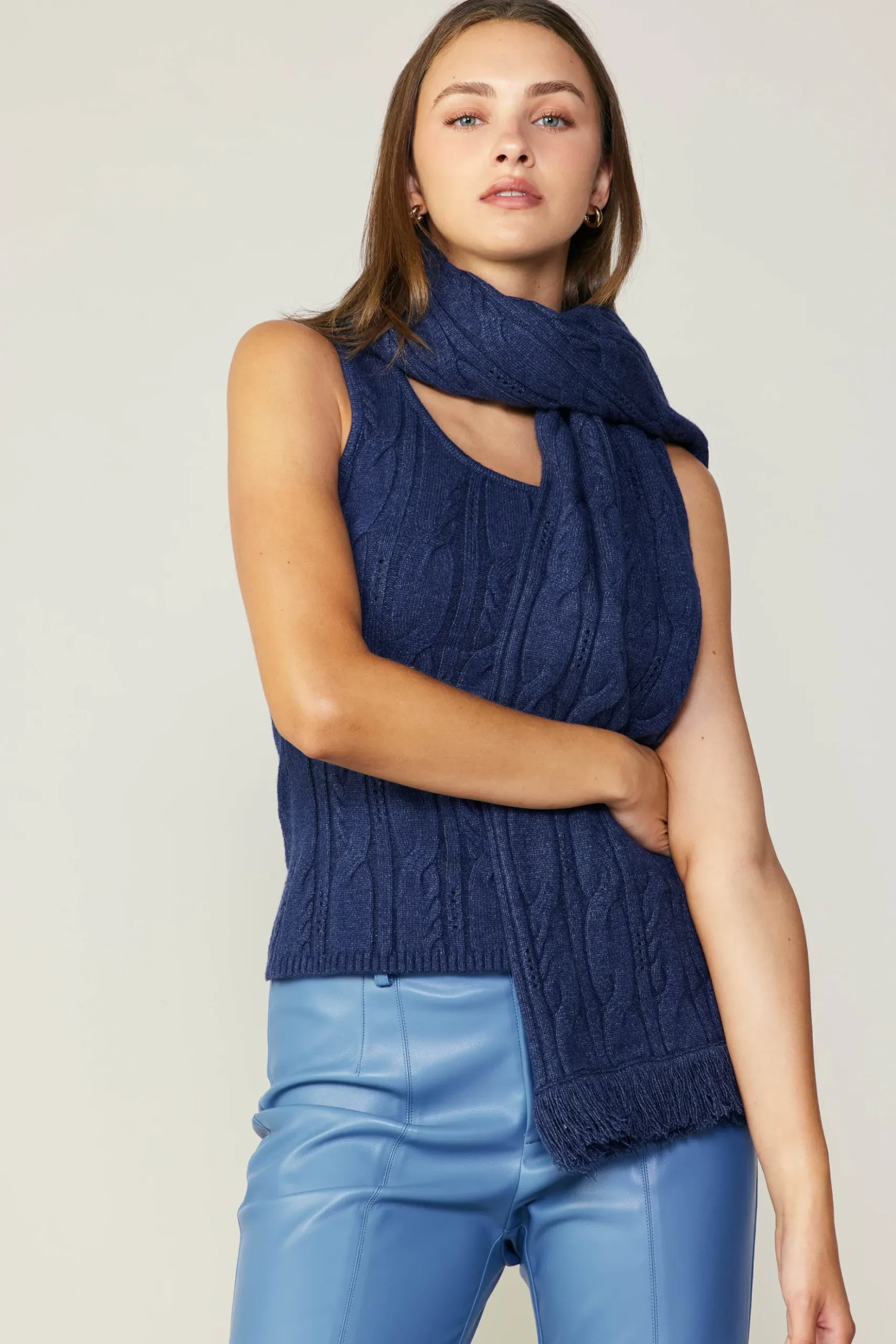 Current Air Sweater Shrug Top Set MIDNIGHTBLUE Sale