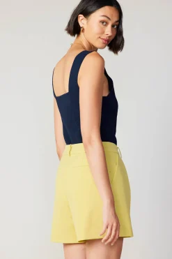 Current Air Sweetheart Knit Tank Top NAVY Fashion