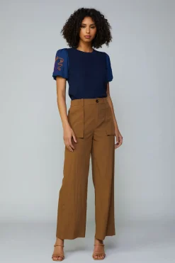Current Air Texture Stitch Sweater Top NAVY Discount