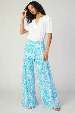 Current Air Tiered Wide Leg Pants BLUEMLT Sale
