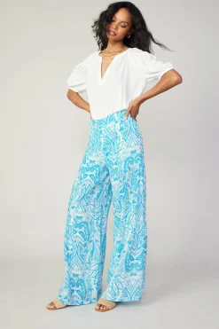 Current Air Tiered Wide Leg Pants BLUEMLT Sale