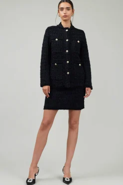 Current Air Tweed Jacket BLACK Discount