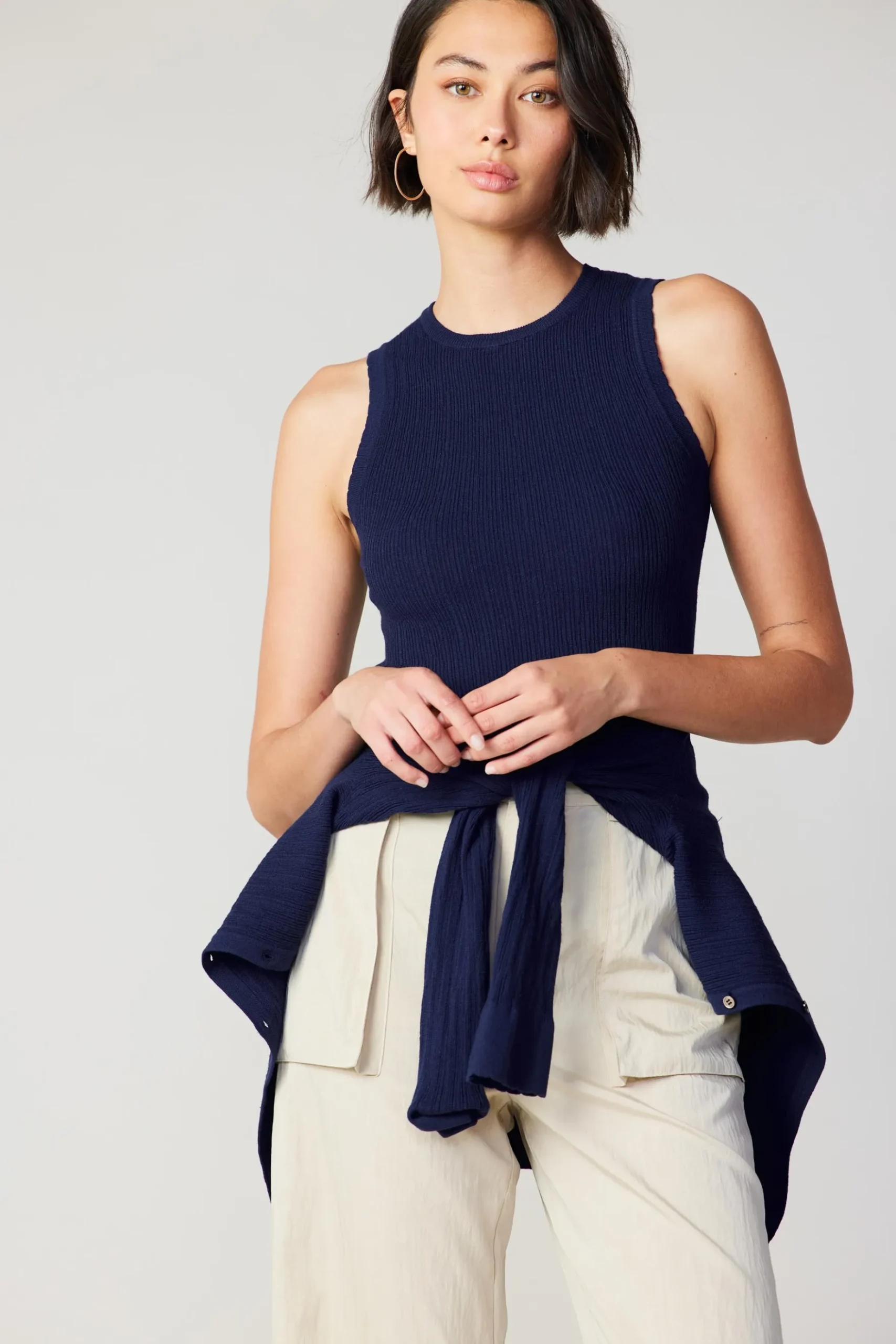 Current Air Two Piece Cardigan Set NAVY Hot