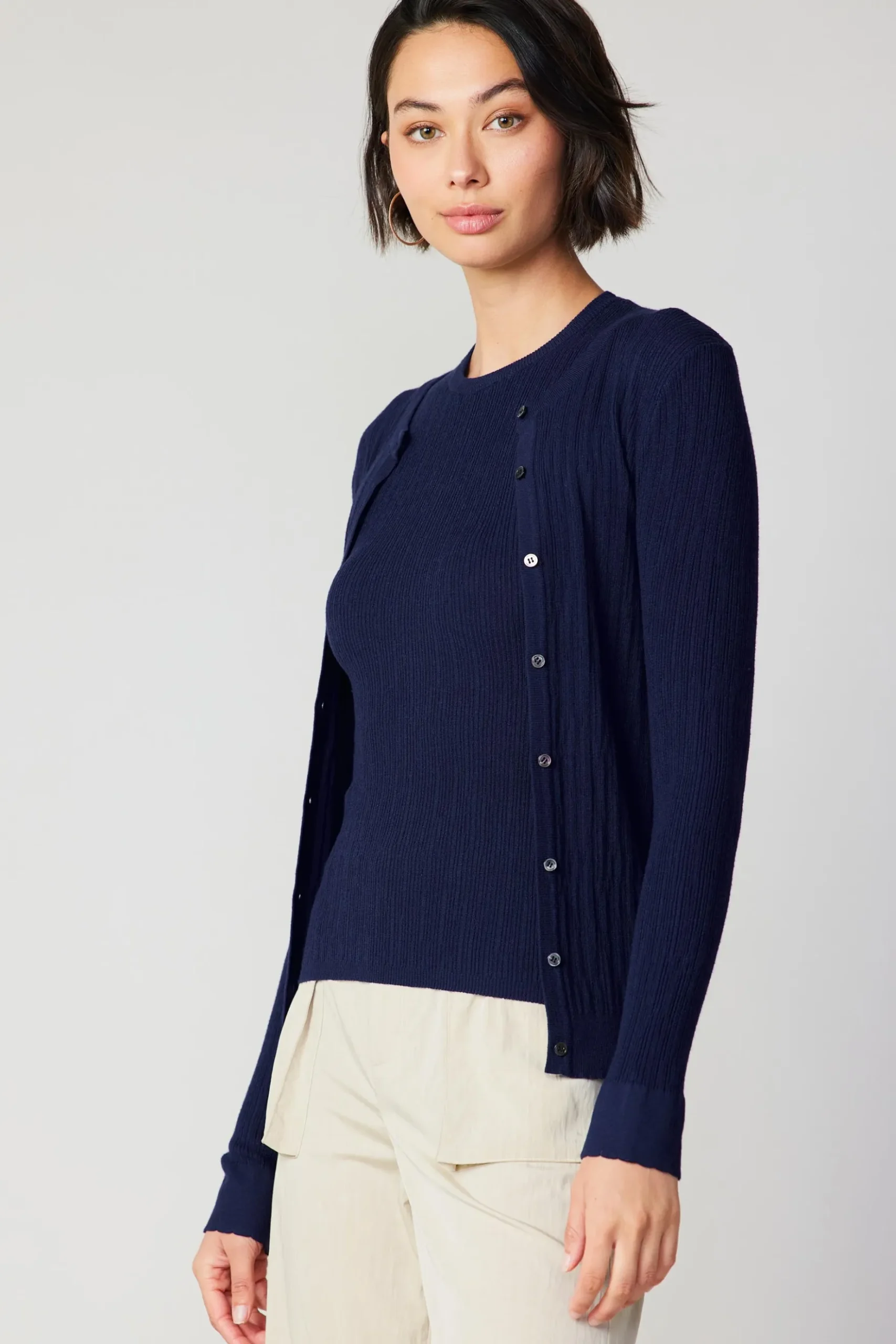 Current Air Two Piece Cardigan Set NAVY Hot