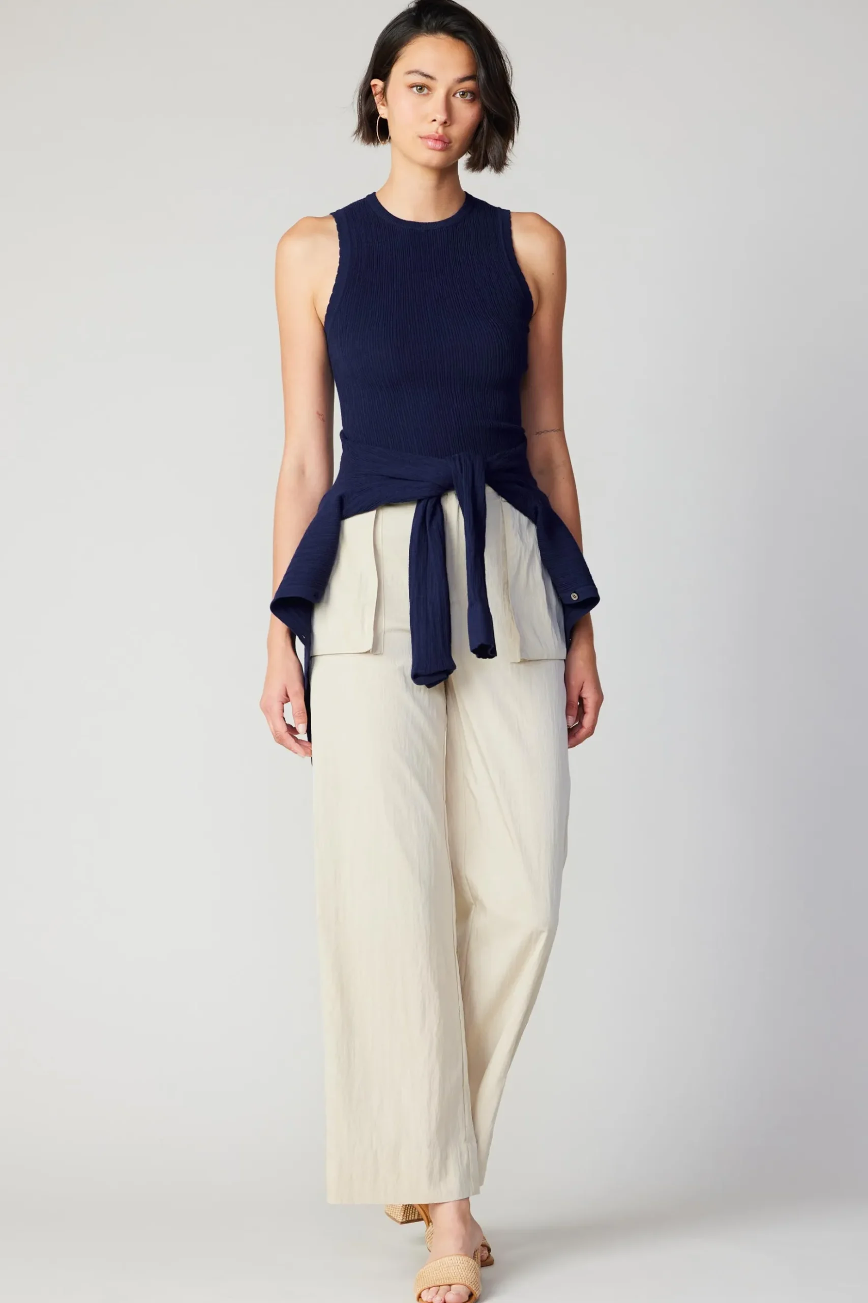 Current Air Two Piece Cardigan Set NAVY Hot