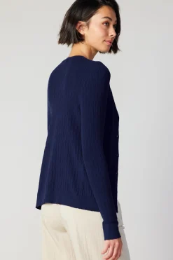 Current Air Two Piece Cardigan Set NAVY Hot