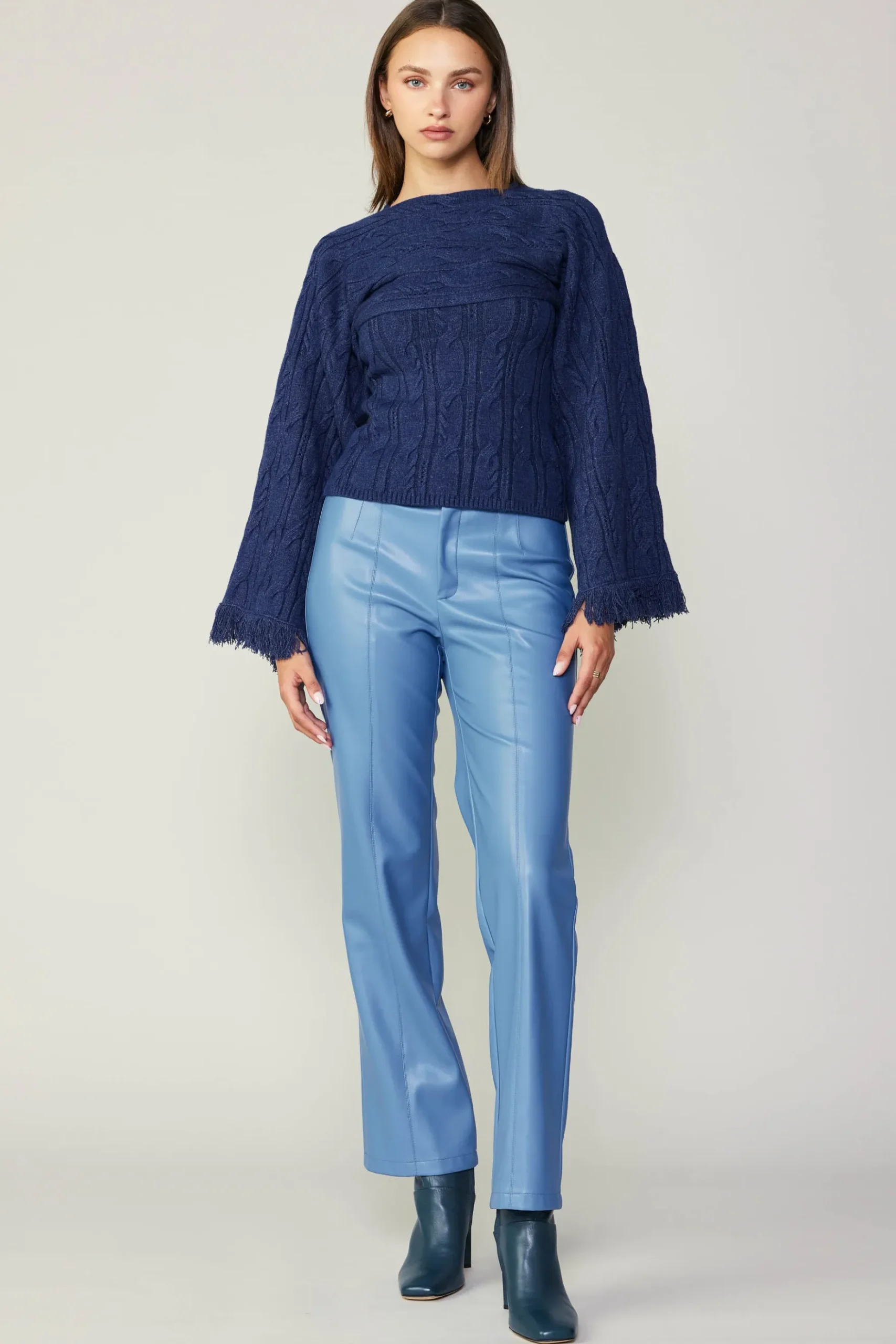 Current Air Vegan Leather Straight Pant TRANQUILBLUE Clearance