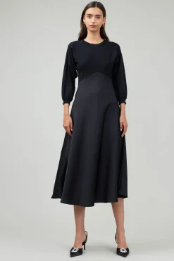 Current Air Vienna Knit Midi Dress BLACK Sale
