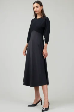 Current Air Vienna Knit Midi Dress BLACK Sale