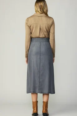 Current Air Washed Utility Skirt BLACKCHAMBRAY Hot
